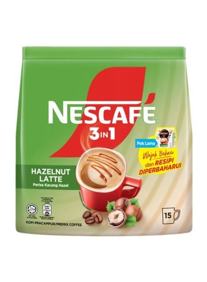 Nescafe 3 in 1 Hazelnut Latte 345grams Pack of 15