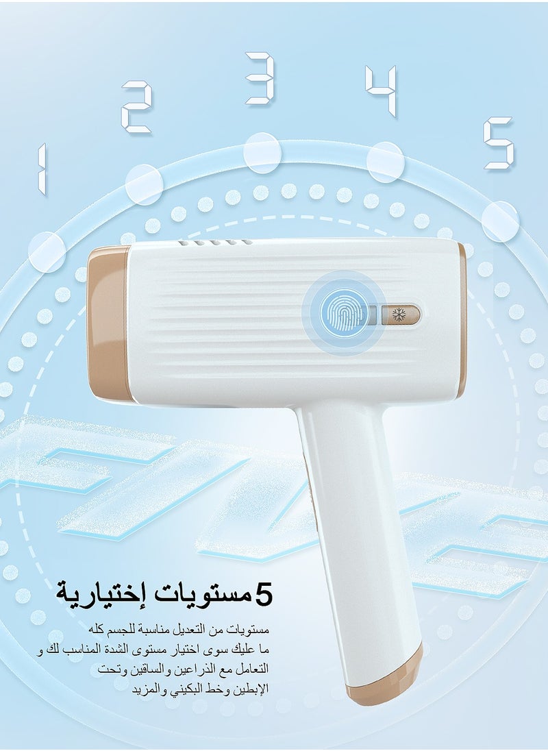 Generic At-Home Hair Removal, Laser Hair Removal Device with Ice Cooling, 500,000 Flashes, 5 Energy Levels, Permanent Painless for Armpit Bikini Line Face Back Leg Arm  - Image 3