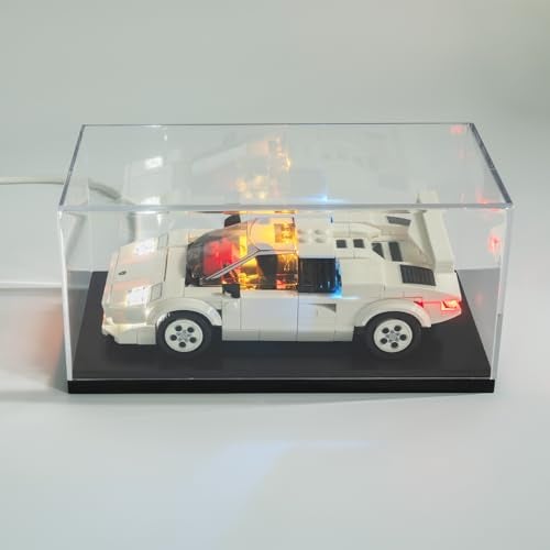 LBASE Wireless LED Light Kit for Lego Speed Champions Car Building Blocks Lighting Set with Transparent Display Box 1 Set 15pcs of Random Lights Model Not Included - Image 1