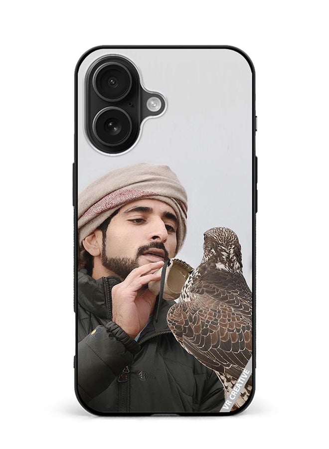 Protective Case Cover For Apple iPhone 16 Sheikh Hamdan Loving His Eagle Design Multicolour
