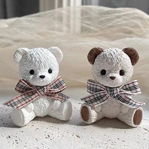 Japleed 2Pcs Bear Silicone Resin Molds - 3D Bear Resin Candle & Soap Molds for Cute Animal Epoxy Resin Casting, Fondant, Chocolate, Cake Decoration DIY Supplies - Image 4
