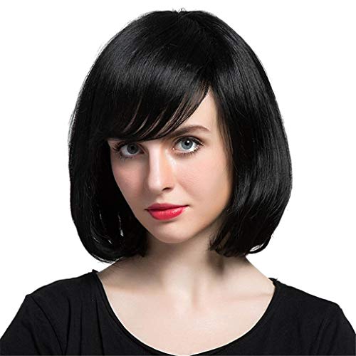 Akashkrishna Short Hair Wig For Women Full Head | Bob Hair Wig With Bangs | Stylish Cosplay Party Replacement Hair Wig | Wigcap - Image 1