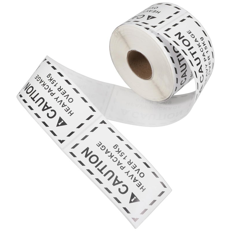 Heavy Duty Adhesive Shipping Labels 60x115mm 500pcs Pre Printed Caution Team Lift Warning Stickers - Image 2