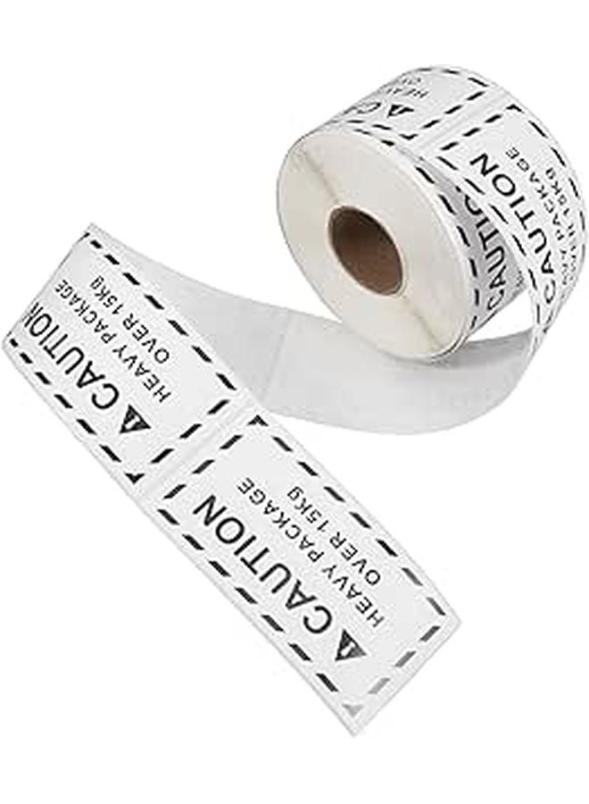 Heavy Duty Adhesive Shipping Labels 60x115mm 500pcs Pre Printed Caution Team Lift Warning Stickers - Image 1
