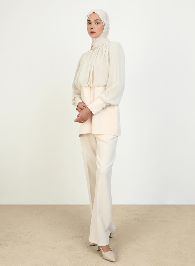 رفقة من مودانيسا تونيك بكم أسقف مع طقم بنطلون - Image 2