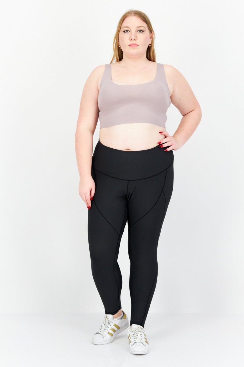 Adidas Women Plus Size Training Leggings, Carbon Black  - Image 4