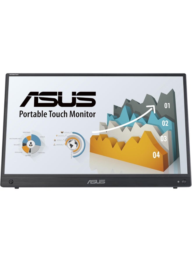 ASUS 16 Inch ZenScreen Touch USB-C Portable Monitor, Full HD, IPS, Built-in Battery, Kickstand, Tripod Socket, Eye Care, Compatible with Laptops, Smartphones and Game Consoles, 3yr Warranty MB16AMTR Black Black - Image 2