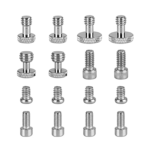 CAMVATE 1/4"-20 & 3/8"-16 & M5 Thread Screw Nuts Assortment Kit for DSLR Camera Cage Rig & Accessories Assembly (16 PCS) - 2777 - Image 1