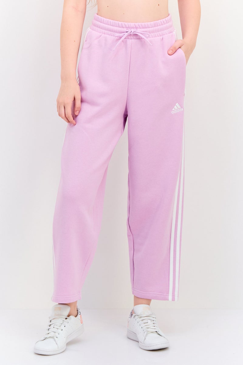 Adidas سروال نسائي فضفاض مناسب للخارج بقصة مستقيمة، ليلك - Image 1