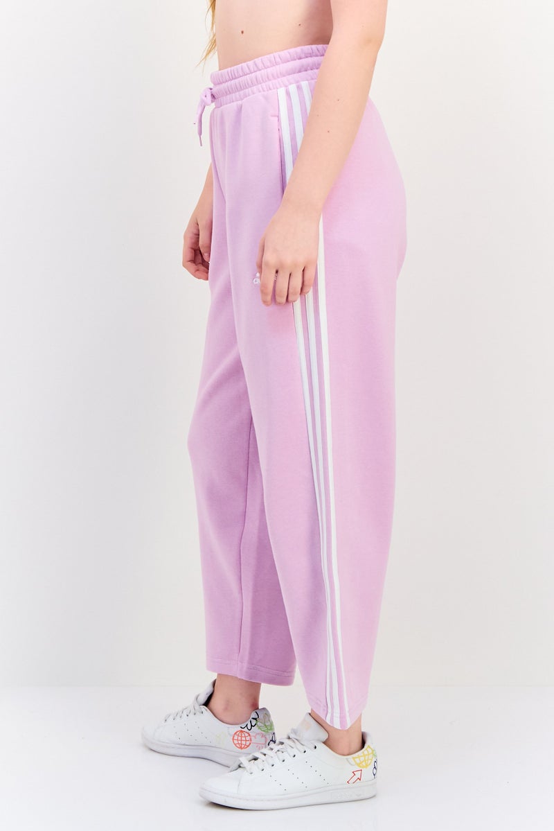 Adidas سروال نسائي فضفاض مناسب للخارج بقصة مستقيمة، ليلك - Image 2