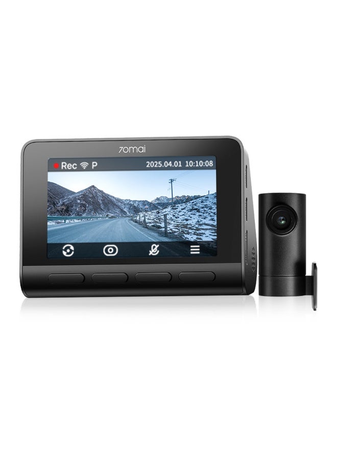 70 ماي كاميرا داش 70mai A810S-2 4K أمامية وخلفية، كاميرا سيارة 4K+1080P مع مستشعرات STARVIS 2 ورؤية ليلية HDR، 4G LTE، ADAS وWiFi 6، ركن 24/7، تحكم صوتي، تسجيل متكرر، دعم مكثف فائق 512GB - Image 1