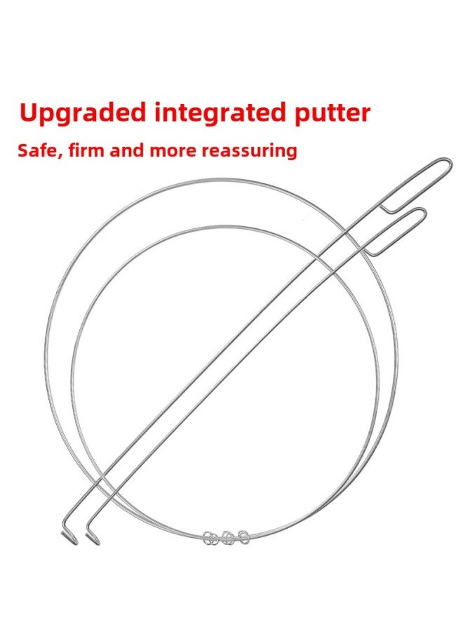 Solid Bold Rolling Iron Ring Rolling Iron Ring Traditional Nostalgic Toys Push Iron Ring Iron Ring Folk Fitness Toys-Specifications:Parent-Child Set 38+50 Flat - Image 3