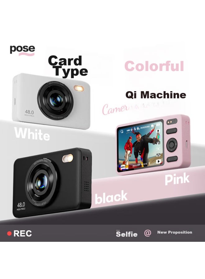 Benjie Digital Camera, Ccd Student Point-and Camera, Anti-shake Shooting, Coms High-definition Mini Entry-level Camera, Quick Direct Transfer, 2.8-inch, 32gb, White - Image 1