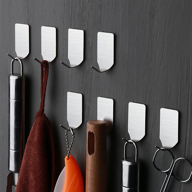 24Pcs Adhesive Hooks Wall Mounted Sundries Organizer Punch Free Wall Hanger - Image 1