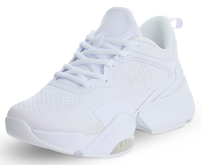 ZUMBA Shoes for Women, Air Stomp Remix II - White Workout Shoes for Women, Gym or Dance Sneakers, Enhanced Comfort, Arch Support, Breathable Mesh, Durable & Impact-Absorbing, Size 8 - Image 1