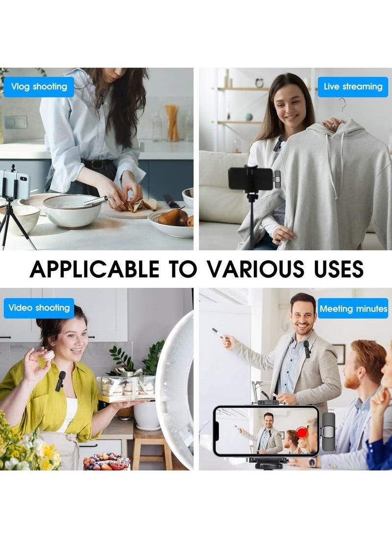 Generic - Wireless Lavalier Microphone for iPhone 15 & Samsung S24 – 2-in-1 USB-C Mic for Video Recording, Vlogging & Content Creation - Image 1