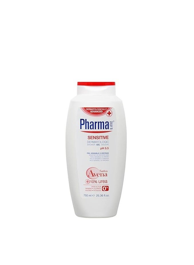 PharmaLine Sensitive Dermatologic Shower Gel 750ML - Image 2