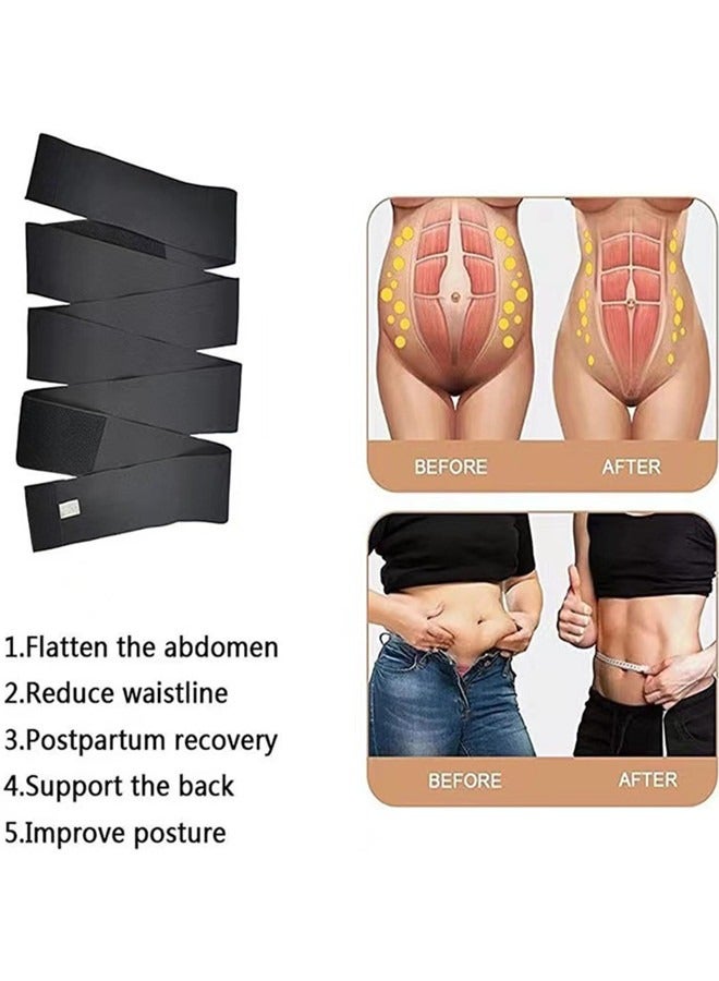 مدربة الخصر القابلة للتعديل للنساء، الحزام النحاف مع الومي غطاء ضمادة السونا، حزام الخصر شد البطن الجسم لفة الضغط - Image 3