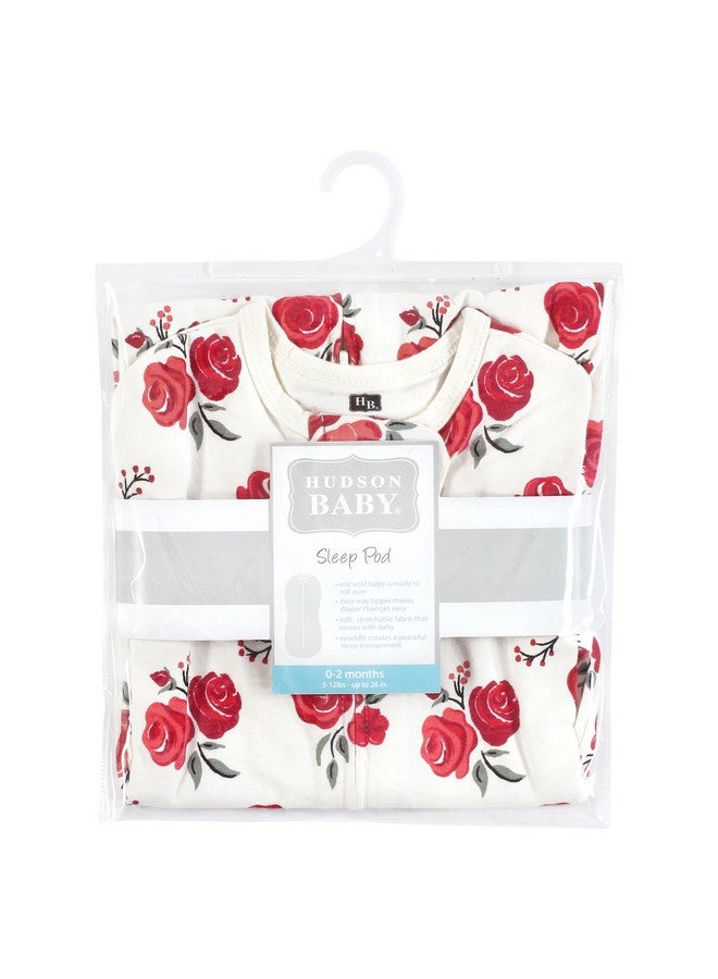 Hudson Baby Infant Girl Sleep Pod, Red Rose, 0-2 Months - Image 3