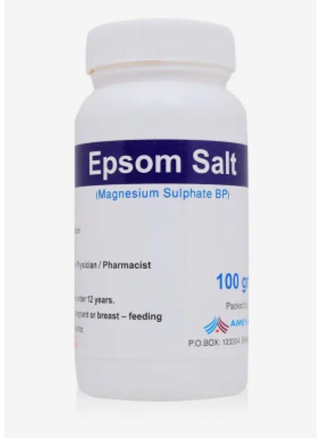 Epsom Salt 100gm – Natural Relaxing Bath Salt for Body & Foot Soak