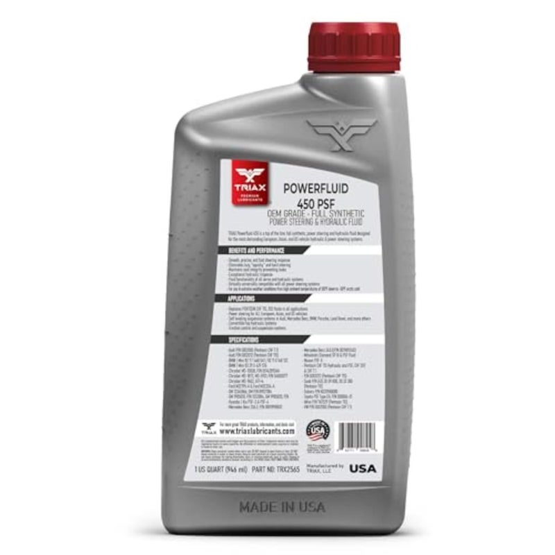 Powerfluid 450 سائل توجيه الطاقة الاصطناعي الكامل، تعبئة مدى الحياة، CHF 11S، CHF 202، CHF 7.1 لجميع السيارات الأوروبية، درجة OEM، تعليق مائي هوائي 1 كوارت - Image 2