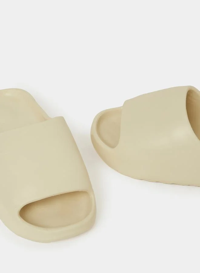 Styli Solid Platform Sole Chunky Slides