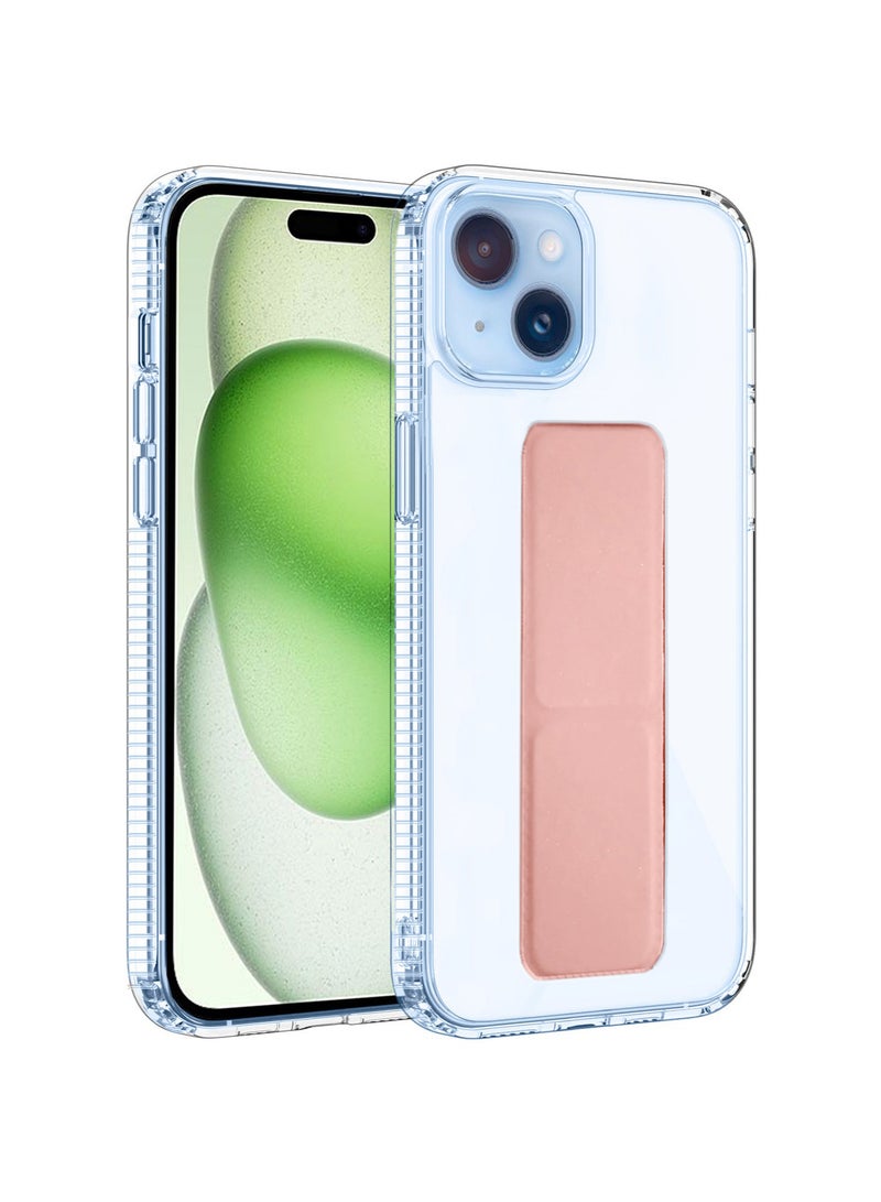 Wtech TPU Hand Grip Air Pillow Case Cover For Apple iPhone 15 2023 Clear/Pink - Image 1