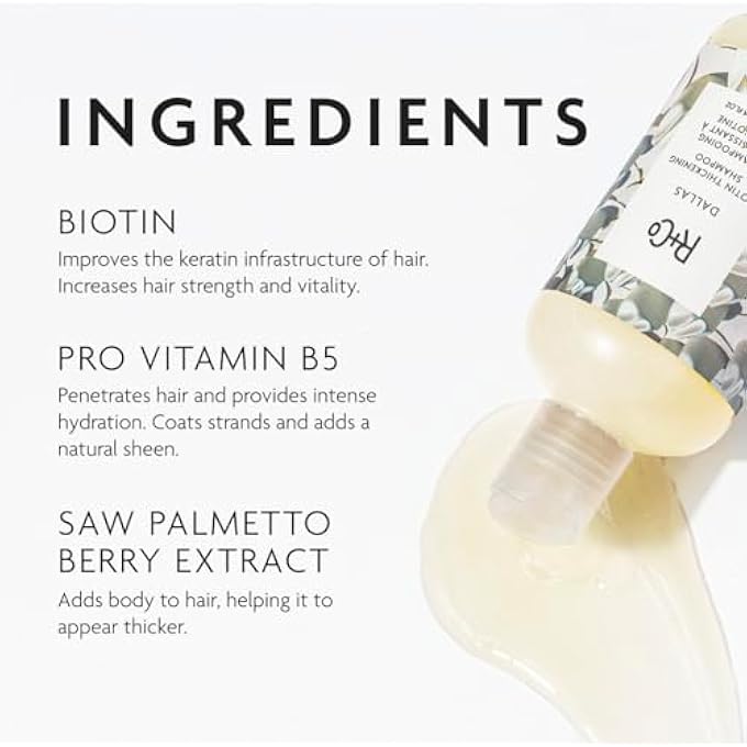 R+Co DALLAS THICKENING SHAMPOO | BIOTIN FOR HAIR GROWTH, THICKENING, + STRENGTHING | VEGAN + CRUELTY-FREE | - Image 3