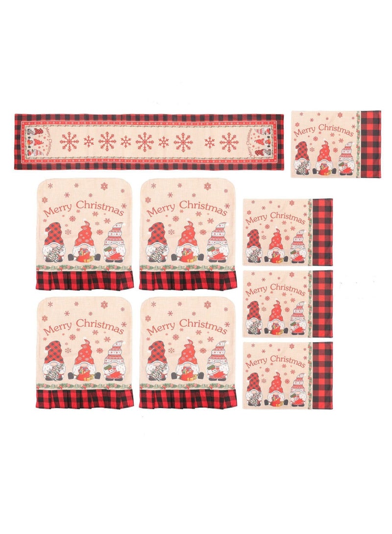 Y&D Christmas home decoration set 1*tablecloth 4*placemat 4*chair cover - Image 5