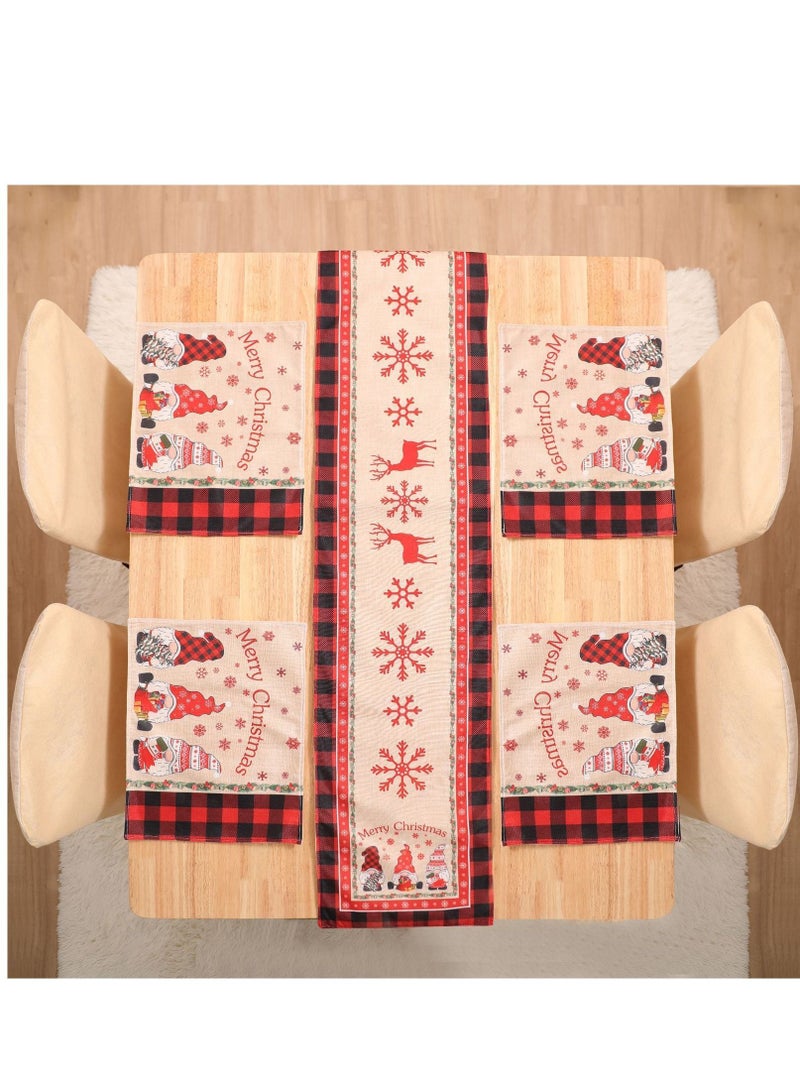 Y&D Christmas home decoration set 1*tablecloth 4*placemat 4*chair cover - Image 4