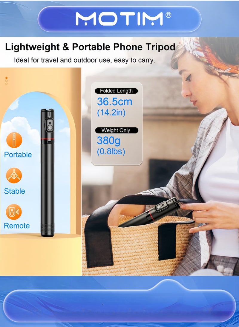 Extendable Cell Phone Tripod Stand 72-inch All-in-One Selfie Stick with Wireless Remote for iPhone & Android