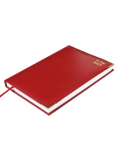 FIS Fis 2025 A5 Diary,Gold Corenrs, (Arabic/English) Vinyl 1Side Padded Maroon -FSDI22AE25MR  - Image 1