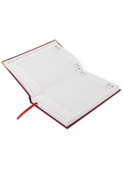 FIS Fis 2025 A5 Diary,Gold Corenrs, (Arabic/English) Vinyl 1Side Padded Maroon -FSDI22AE25MR  - Image 2