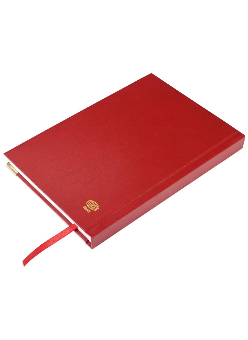 FIS Fis 2025 A5 Diary,Gold Corenrs, (Arabic/English) Vinyl 1Side Padded Maroon -FSDI22AE25MR  - Image 5