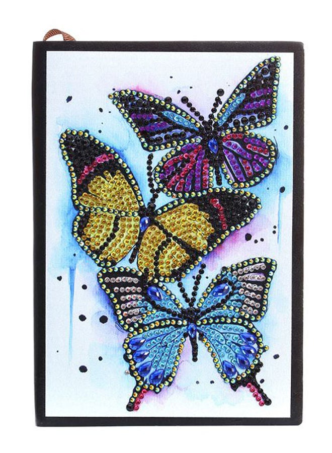NIBEMINENT Diamond Butterfly Painting Cover Notebook Multicolour