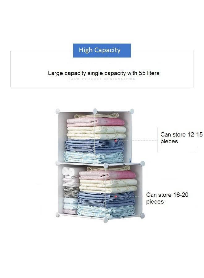 C&C Home خزائن ملابس غرف النوم، أثاث منزلي من الراتنج، خزانة ملابس، رف تخزين الملابس، مقاس 75 × 47 × 129 سم - Image 3