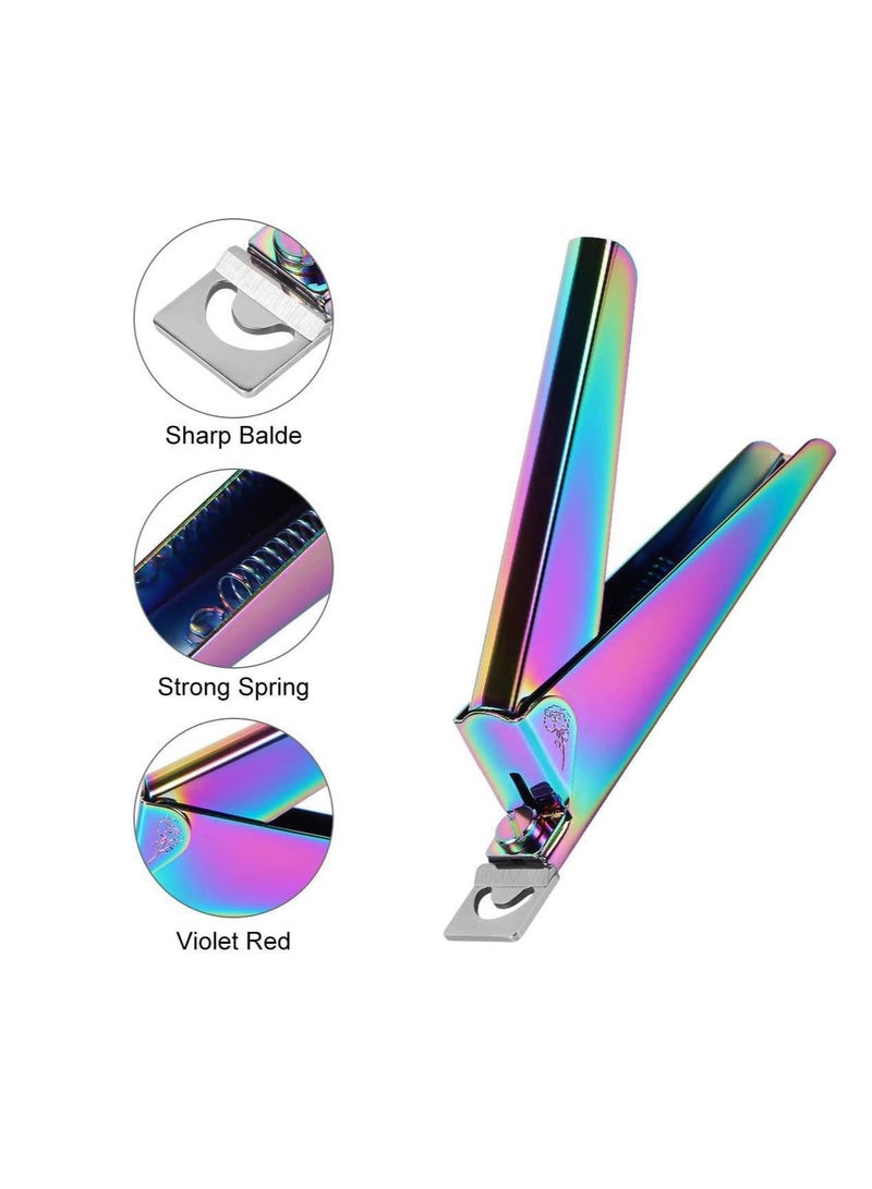 ECVV مقص أظافر أكريليك ECVV، قواطع أظافر لقمم الأظافر، قاطع قمم الأظافر، قاطع أظافر أكريليك، أداة مانيكير لصالون فن الأظافر في المنزل - Image 3