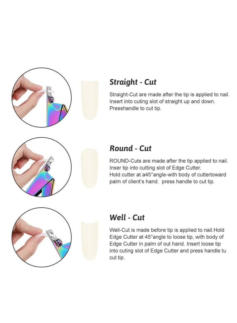 ECVV مقص أظافر أكريليك ECVV، قواطع أظافر لقمم الأظافر، قاطع قمم الأظافر، قاطع أظافر أكريليك، أداة مانيكير لصالون فن الأظافر في المنزل - Image 2