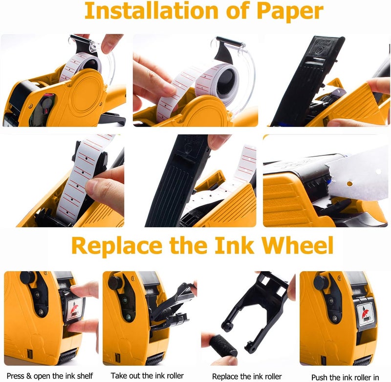 Hommtina MX-5500 Price Tag Gun with Labels and Inkers - Image 4