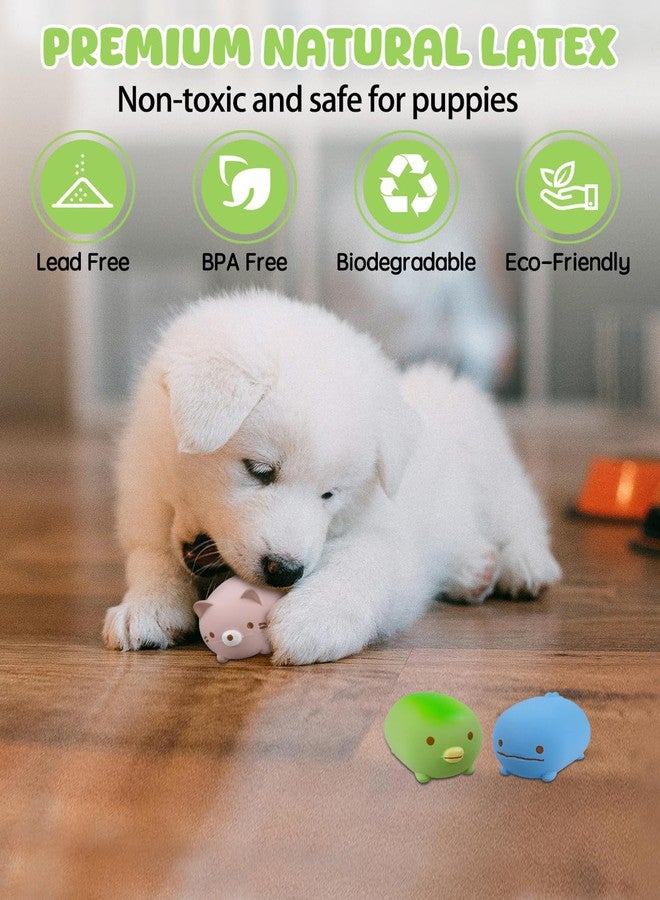 SCHITEC Dog Toys Squeaky, Interactive Animal Puppy Toy Pack, Cute Latex Rubber Squeak Pet Balls for Puppies Mini Small Breed Dogs - Image 5