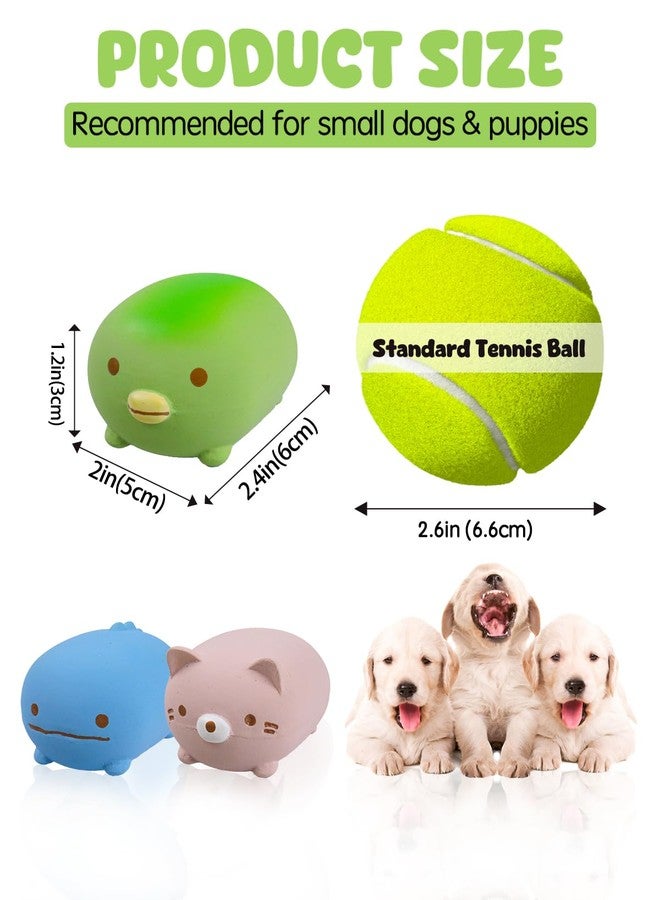 SCHITEC Dog Toys Squeaky, Interactive Animal Puppy Toy Pack, Cute Latex Rubber Squeak Pet Balls for Puppies Mini Small Breed Dogs - Image 4
