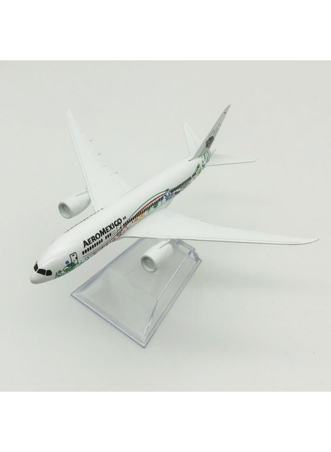16cm Alloy Airplane Tabletop Display Model 1:400 Scale Mexico B787 Airplane Model Decoration Toys Furniture Decorations Collection Gifts - Image 3
