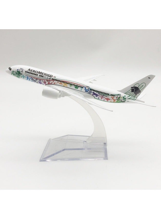 16cm Alloy Airplane Tabletop Display Model 1:400 Scale Mexico B787 Airplane Model Decoration Toys Furniture Decorations Collection Gifts - Image 4