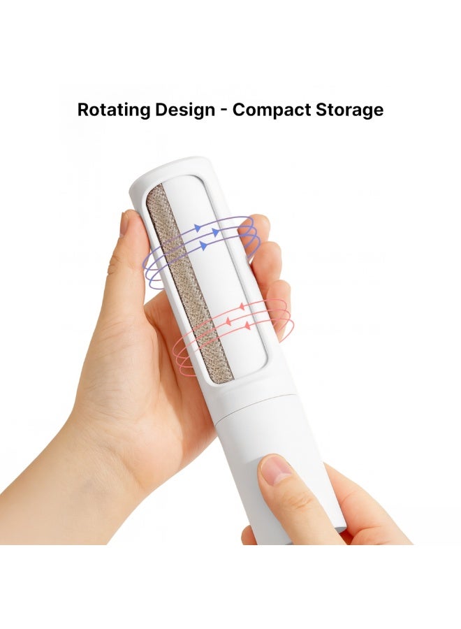 وايلدكايند فرشاة مزيل شعر الحيوانات الأليفة القابلة لإعادة الاستخدام - رولر منظف لينت للكلاب والقطط للأريكة السجاد الفراش الملابس - أداة محمولة صديقة للبيئة -  ابيض - Image 2