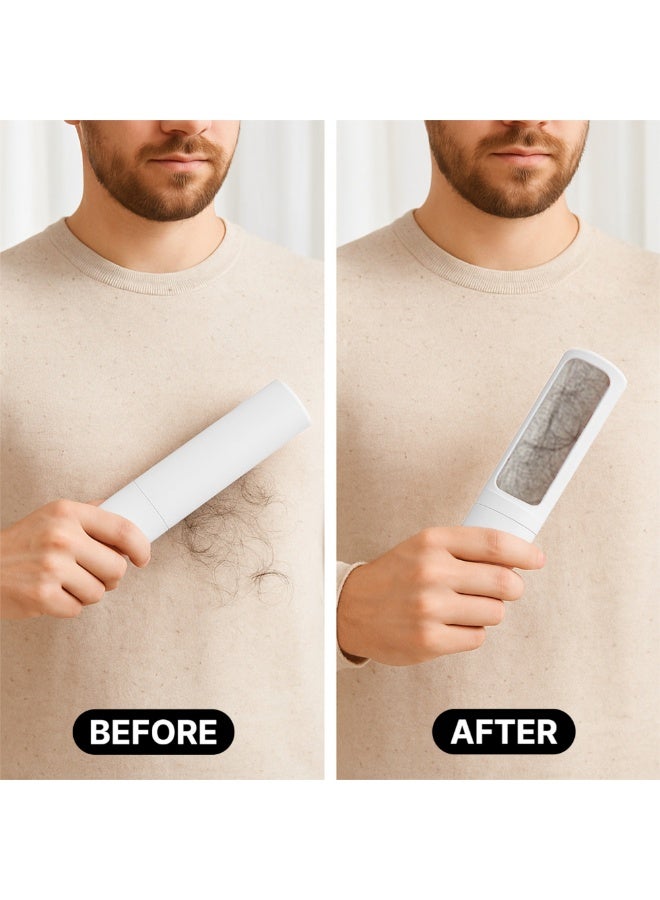 وايلدكايند فرشاة مزيل شعر الحيوانات الأليفة القابلة لإعادة الاستخدام - رولر منظف لينت للكلاب والقطط للأريكة السجاد الفراش الملابس - أداة محمولة صديقة للبيئة -  ابيض - Image 5