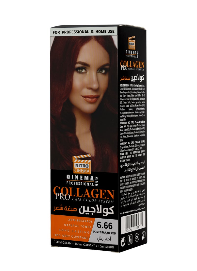 نيترو سينما  كولاجين صبغة شعر لون أحمر رماني  6.66  - Image 1