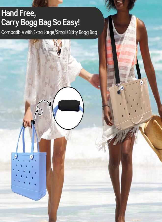 XYFuuee Strap Wrap for Bogg Bag Accessories, Adjustable Crossbody Replacement Straps, Beach Bag Handle Cover Attachment, Black, Extra Long - Image 5