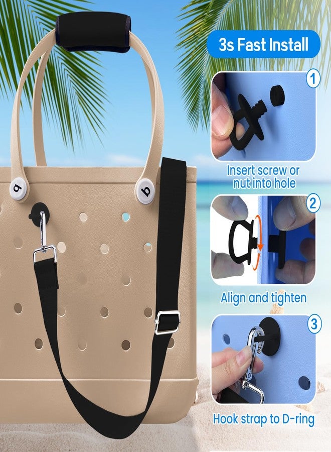 XYFuuee Strap Wrap for Bogg Bag Accessories, Adjustable Crossbody Replacement Straps, Beach Bag Handle Cover Attachment, Black, Extra Long - Image 4