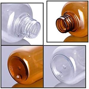 VASANA 3PCS 300ml10oz Empty Refillable Amber Plastic Squeeze Bottles with Black Flip Cap Cosmetic Container Vial Pot Holder for Makeup Emollient Water Toner Lotion Shampoo Shower Gel Toiletries - Image 4