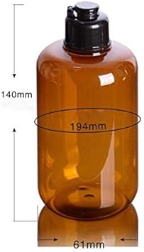 VASANA 3PCS 300ml10oz Empty Refillable Amber Plastic Squeeze Bottles with Black Flip Cap Cosmetic Container Vial Pot Holder for Makeup Emollient Water Toner Lotion Shampoo Shower Gel Toiletries - Image 5
